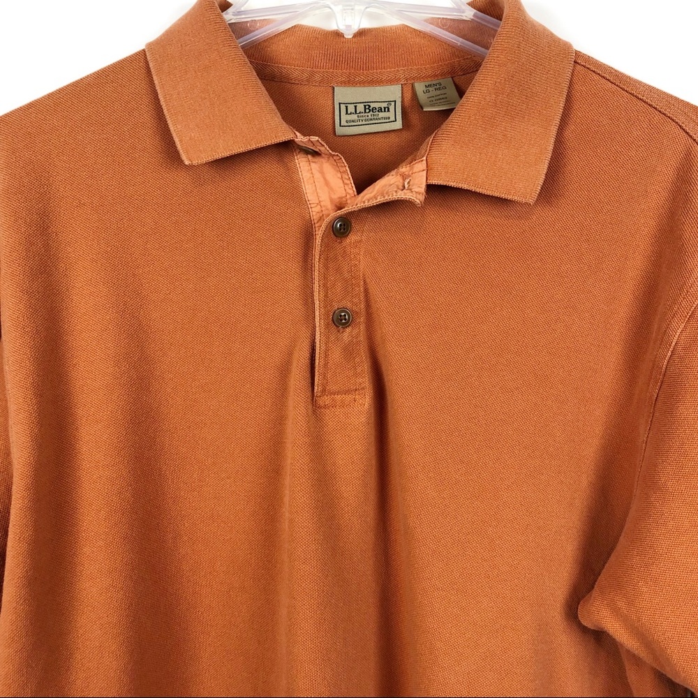 L.L. Bean Men’s Large Polo Orange